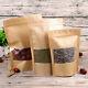 Stand Up Food Pouch Kraft Paper Seal Bags With Clear Window Various Sizes