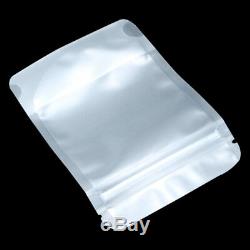 Stand Up Frosted Clear Plastic Bags Zip Lock Food Storage Pouch Poly Zipper Seal