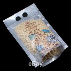 Stand Up Matte Clear Plastic Bags Ziplock Food Grade Pouch Hang Hole Transparent