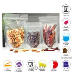 Stand Up Pouch Clear Pouch Sealable Zip Lock Grip Heat Seal Food Packaging Pouch