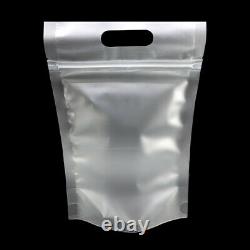 Standing Storage Bags with Die-Cut Handle Poly Plastic Bags with Zipper Seal