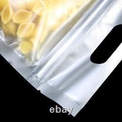 Standing Storage Bags with Die-Cut Handle Poly Plastic Bags with Zipper Seal