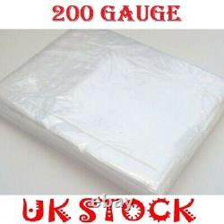 Strong Clear Polythene Poly Bags All Sizes Crafts Food use Cheapest 200 Gauge