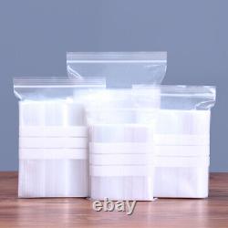 Strong Grip Seal WRITE ON PANEL Transparent Refillable Bags Many Sizes