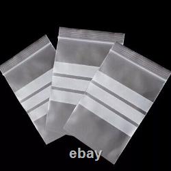 Transparent GRIP SEAL WRITE ON PANEL BAGS Heavy Duty grip zip lock bags