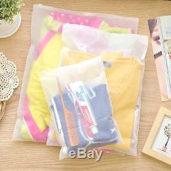 Underwear Bra Matte Clear Travel Storage Bag Zip Lock Towel Plastic Pack Pouches