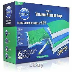 Vacuum Storage Bag Jumbo Reusable Storage Space Saving Double Zip Seal Hand Pump