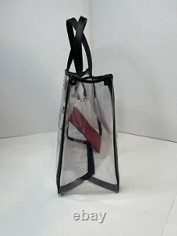 Valentino Garavani VLTN Print Transparent PVC Plastic Tote Bag Authentic