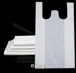 Vest Carrier Bags Hdpe Clear Take Away Food Safe Bags Green Packaging