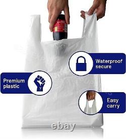 Vest Carrier Bags Hdpe Clear Take Away Food Safe Bags Green Packaging