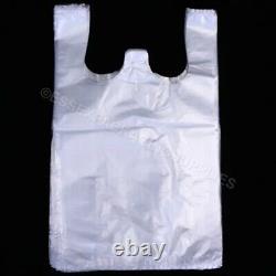 Vest Carrier Bags Hdpe Clear Take Away Food Safe Bags Green Packaging