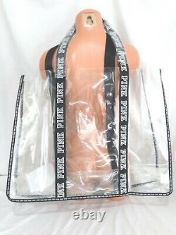 Victorias Secret Pink CLEAR EXTRA LARGE Jelly TOTE TRAVEL BEACH Bag NWT