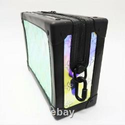 Vuitton Monogram Soft Trunk M55932 Shoulder Bag Prism Rainbow Clear Black With Bag