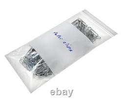 WHITE BLOCK HEAVY DUTY 2 Mil Clear Zip Seal Bags Reclosable` Top Lock Plastic