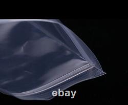 WHITE BLOCK HEAVY DUTY 2 Mil Clear Zip Seal Bags Reclosable` Top Lock Plastic