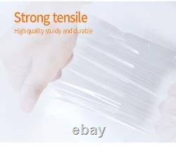 WHITE BLOCK HEAVY DUTY 2 Mil Clear Zip Seal Bags Reclosable` Top Lock Plastic