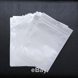 White Clear ZipLock Bags Plastic Retail Packaging Pouches Reclosable Hang Hole
