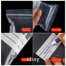 Write On Panel Grip Seal See-through Bags Industrial Domestic Use Heavy Duty