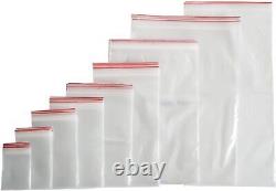 ZIP LOCK BAGS All Sizes Clear Plastic Sealing Resealable Reusable High Quality