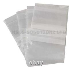 Zip Lock Grip Seal Bags & Write on Panel Clear Polythene Self Seal Resealable