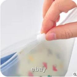Ziplock Slide Travel Cosmetic Packing Pouch Plastic Storage Bag Matte Clear 50Pc