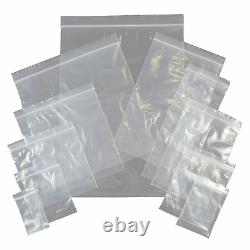 Zipper Bags Self Resealable Clear Polythene Grip Seal Bags Poly Plastic Zip Lock